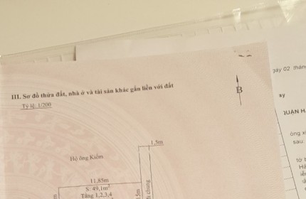 Cần nhượng lại căn nhà dt50m2 x 04 tầng, ngay sau nhà mặt đường Bùi Thị Từ Nhiên, hướng chính Đông,