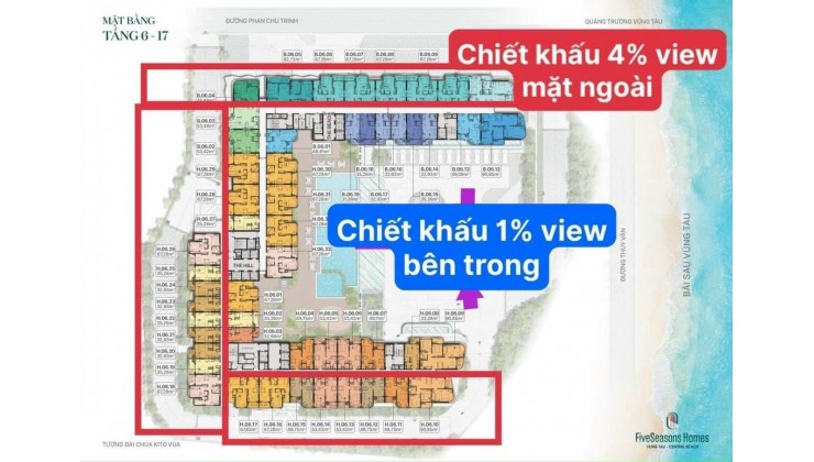 Bán căn hộ cao cấp FiveSeaSons Homes Vũng Tàu ck 4% Liên hệ : 0901325595