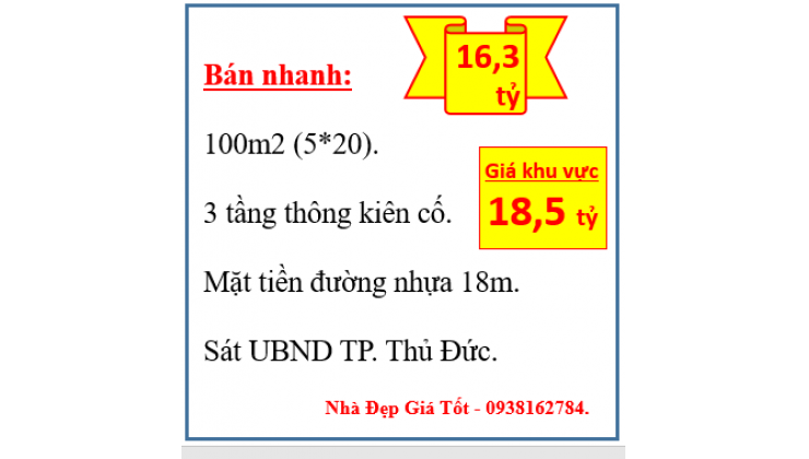 100m2(5×20)-Mặt tiền kinh doanh -Thạnh Mỹ Lợi-TP Thủ Đức-3 tầng-16.3 tỷ