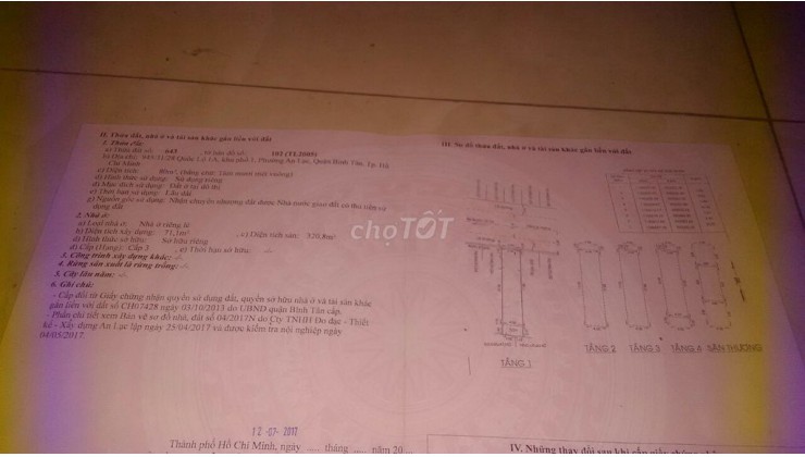 BÁN NHÀ 4,5 TẤM, 7,5 TỶ,HẺM XE TẢI,AN LẠC,BÌNH TÂN