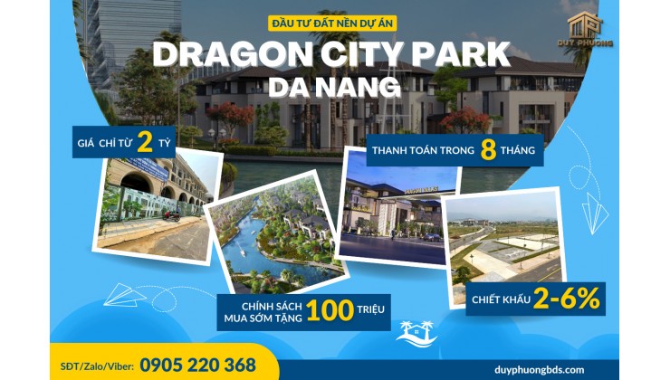 Cần bán lô 100m2 đất khu đô thị Dragon City Park, giá trực tiếp từ chủ đầu tư chỉ 2,2 tỷ