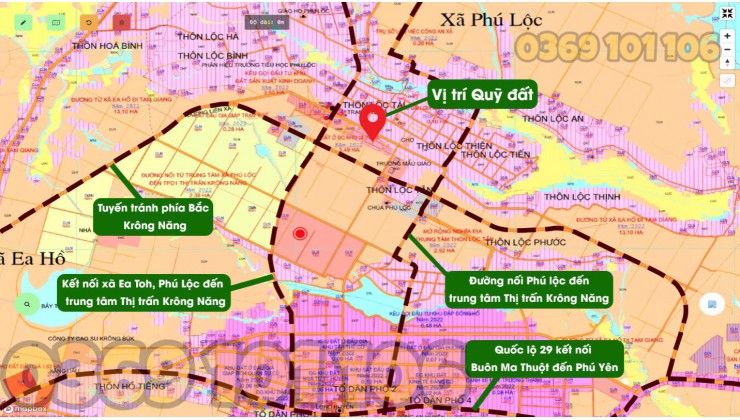 cần bán gấp lô đất nền đối diện chợ Phú Lộc krongnang giá cực tốt