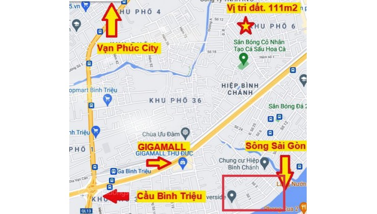 bán gấp 10 lô đất Đường số 18, Hiệp Bình Chánh, Thủ Đức: Liền Kề Gigamall Thủ Đức