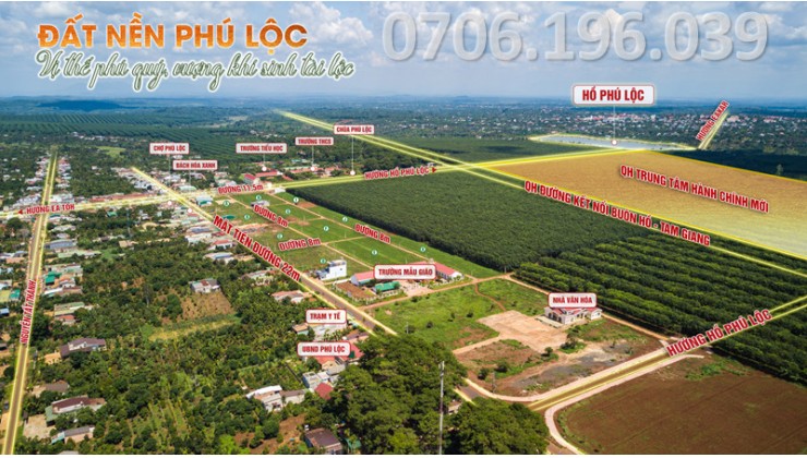 Đất nền Đăk Lăk-Full thổ-KDC Phú Lộc Krông Năng-chỉ 899tr/lô
