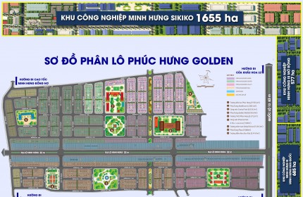 Bán đất nền dự án tại Dự án khu đô thị Phúc Hưng Golden, Chơn Thành, Bình Phước