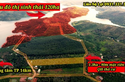 1.3HA với 90m mặt tiền tại Đăk R'Moan - Gia Nghĩa - Đăk Nông