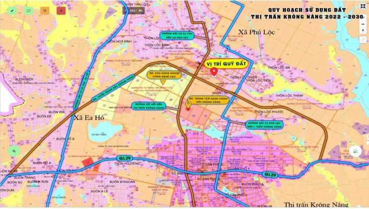 bán đất nền sổ đỏ tại trung tâm hành chính huyện Krông Năng giá 899tr/nền diện tích 132m2