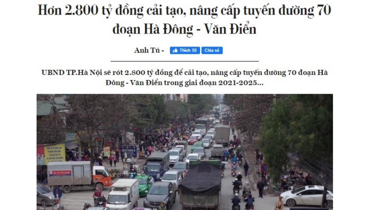 Nhà liền kề siêu đẹp, 139m2, đường 70, KĐT Cầu Bươu