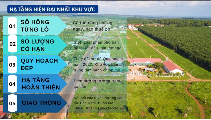 Pháp lý chuẩn chỉnh sổ đỏ từng nền - Đất nền trung tâm hành chính huyện Krông Năng, Đắk Lắk