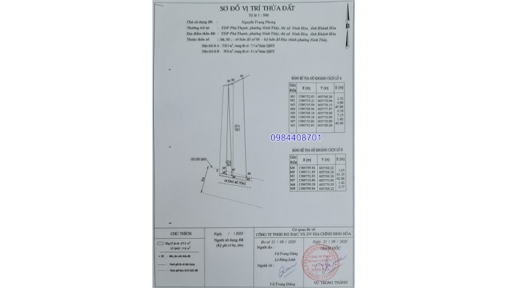 Bán đất Dốc Lết, phường Ninh Thủy 377m2 giá chỉ 3 tỷ 2 - Đất Cường Vân Phong