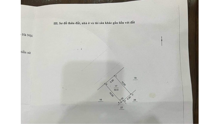 Bán nhà mặt phố Lý Thường Kiệt Hà Đông 50m2 6 tầng mặt tiền 5m giá 10.5 tỷ (Có TL)