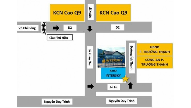 Cho thuê kho quận 9 gần khu công nghệ cao giá 245 triệu / tháng