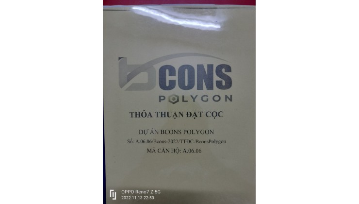 A06.06. chính chủ. Bcons Polygon,có hđmb, đã tt 20%. (có hỗ trợ ngân hàng 70%)