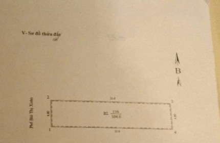 Bán Nhà Mặt phố Bùi Thị Xuân –Phố Huế- 1 sổ 106M2 Mặt tiền 4.8M 69.5 Tỷ