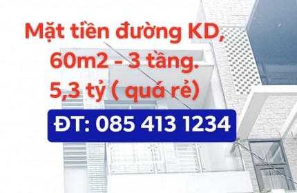 Bán Nhà Mặt Tiền, 3 Tầng BTCT, 60m2, Quận 9, giá rẻ nhất Tp Thủ Đức.