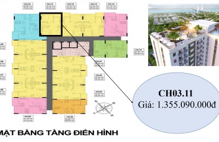 Căn hộ tại Vĩnh Phú 38  - 2PN - 1.355 bao gồm VAT - 0977256446