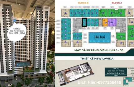 Căn hộ New Lavida - CH30.22- 1PN - DT: 30.70m2