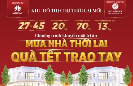 GIÁ NHÀ MẶT TIỀN Ở CHỢ THỚI LAI, CẦN THƠ - TẶNG TIVI ?