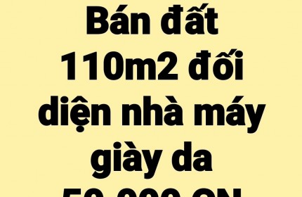 Cần bán đất dự án 110m2 đối diện nhà máy giày da 50.000 CN thích hợp đầu tư kinh doanh