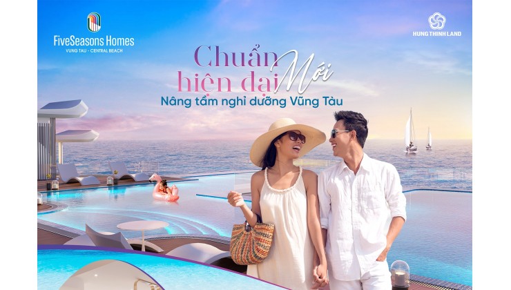 Fiveseasons Homes - Vũng Tàu central beach 2PN view biển, chiết khấu 24% dành riêng trong tháng.