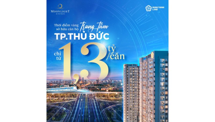 BÁN CĂN HỘ MOONLIGHT AVENUE, DT: 34-90M2, GIÁ CHỈ TỪ 1,3 -2.4TỶ/CĂN