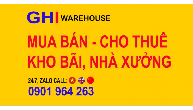 Cho thuê kho xưởng 7500m2 trong KCN Mỹ Xuân, Bà Rịa Vũng Tàu