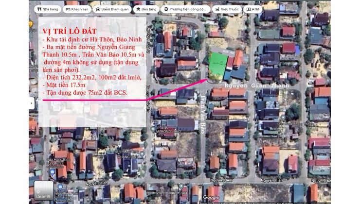 bán lô góc ngã tư tại Bảo Ninh Đồng Hới, tách được 3 lô, gần dự án Bảo Ninh 123, LH 0888964264