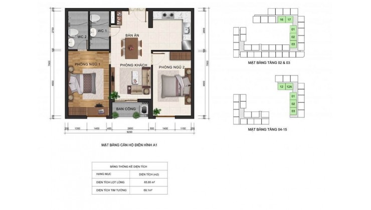 Bán lỗ căn hộ 70m2, 2 phòng, 2WC, view hồ bơi rẻ hơn 150tr