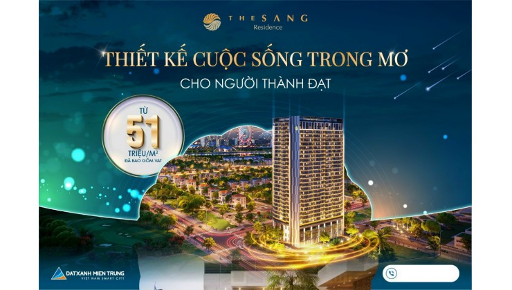 Căn hộ 2PN The Sang Residence, view biển Mỹ Khê, sỡ hữu lâu dài, giá rẻ nhất thị trường