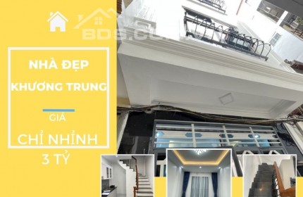 Khương Trung 5m ô tô, ngõ thông Full nội thất, DT30m2 x 4 tầng, Giá 3.19 tỷ.