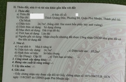 Kẹt Lãi Ngân Hàng, Bán Gấp Trước Tết Tây Nhà Thích Quảng Đức, PN,