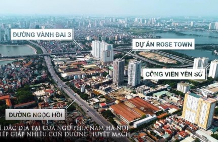 Bán căn 2N 71m2 tại tòa DV01 - tòa đẹp nhất RoseTown – 79 Ngọc Hồi. Giá 2,6x tỷ( x cơ nhỡ )