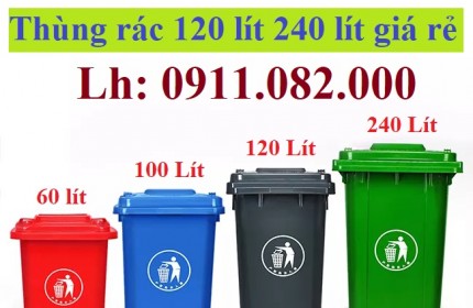 Giá rẻ thùng rác tại đồng nai- thùng rác 120L 240L 660L hàng nhập khẩu-lh 0911082000