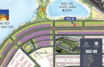 Liền kề HA2-88 Vinhomes Ocean Park. Diện tích đất: 100 m2 m2. Tổng giá: 18.5 tỷ