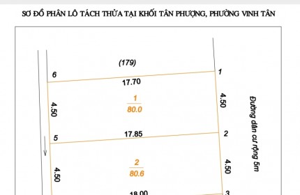 Hộ Khẩu Phường Trung Tâm Vinh Tân ,Cạnh Khu Vinh Heritage Thành Phố Vinh