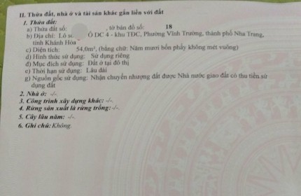 BÁN NHÀ MĂT TIỀN NHA TRANG, KHÁNH HÒA,Gía 2.8 tỷ