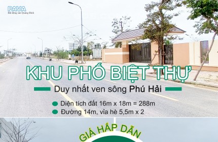 Lô đất nền biệt thự phú hải duy nhất trong khu biệt thự nhà phố trung tâm đồng hới chỉ 10 tỷ