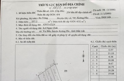 Đất ven Thị Trấn Phước An Giá Rẻ 20m*28m, thổ cư 180m2; Tách được 03 lô nhỏ