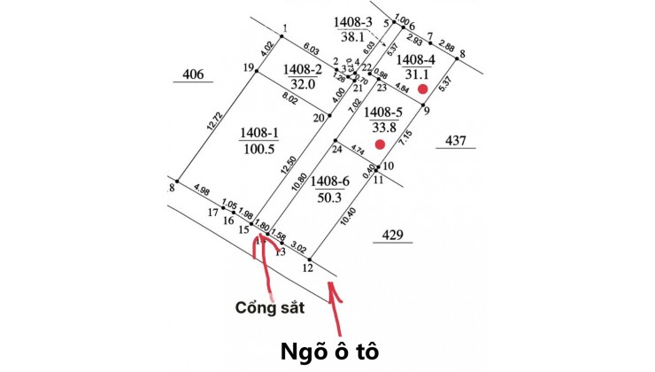 Bán đất đầu đường Di Ái Di Trạch diện tích 31m MT 5.4m ô tô dừng đỗ cách 1 nhà