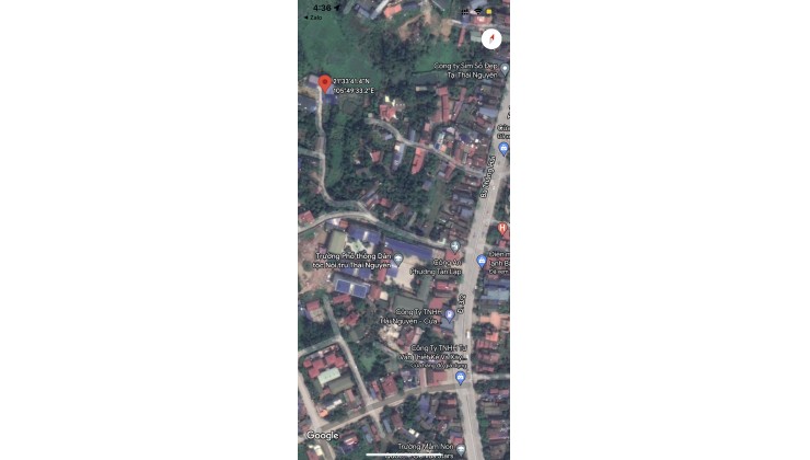 Bán lô 340m2 xây nhà vườn ,p Tân Lập ,tp Thái Nguyên