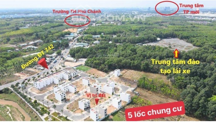 Bán lô đất 67,5m2 gần chợ Phú Chánh full thổ cư, sổ sẵn