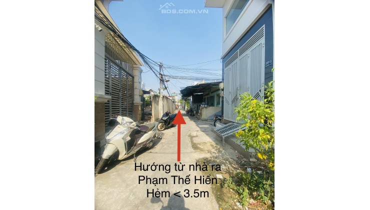 BÁN NHÀ PHỐ ĐẸP, TRỆT LẦU MẶT TIỀN HẺM, THÔNG RA PHẠM THẾ HIỂM CHỈ 200M, Quận 8.