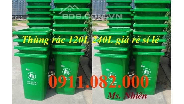 Sỉ thùng rác giá rẻ- thùng rác có dung tích 120L 240L 660L giá rẻ tại tiền giang- lh 0911082000