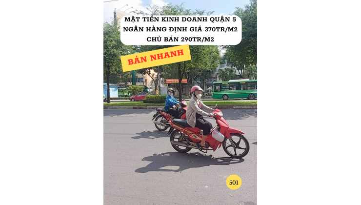 Giảm 3.1tỷ bán gấp nhà MTKD Hồng Bàng Q5 ngang 4.5m sổ vuông