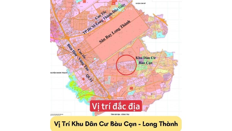 Đất sân bay Long Thành giá rẻ, đường 16m, sổ Hồng riêng.