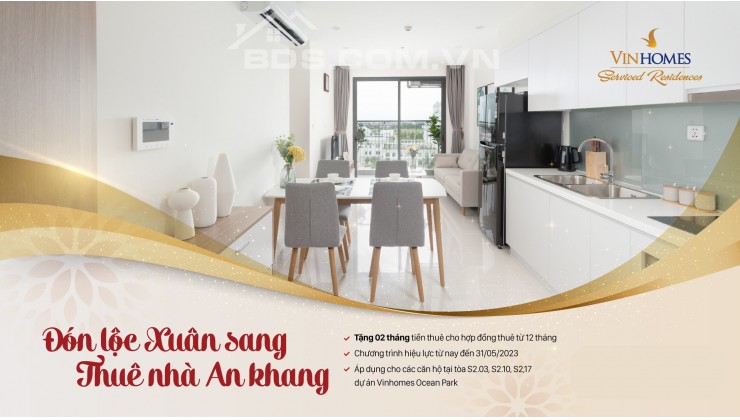 Tặng 02 tháng thuê căn hộ cao cấp trực tiếp do Vinhomes quản lý vận hành