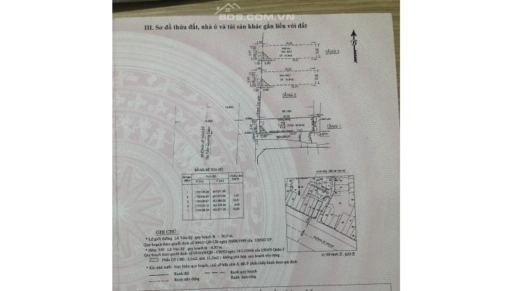 Nhà bán đường Lê Văn Sỹ, P14, Q3 3 tầng căn góc không lộ giới, đoạn đẹp nhất. Giá 29,5 tỷ