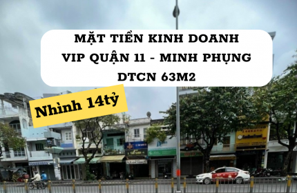 Bán nhà MTKD sầm uất Minh Phụng Quận 11 lề đường 6m nhỉnh 14tỷ