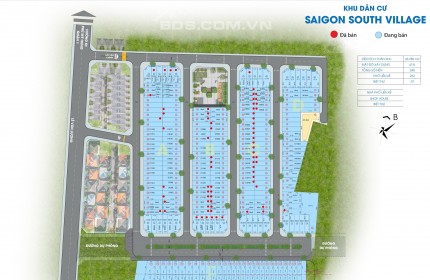 Bán đất sổ hồng khu Sài gòn south village Phước Kiển Nhà Bè, Giá chỉ 2,5 tỷ ngân hàng hỗ trợ 60%.