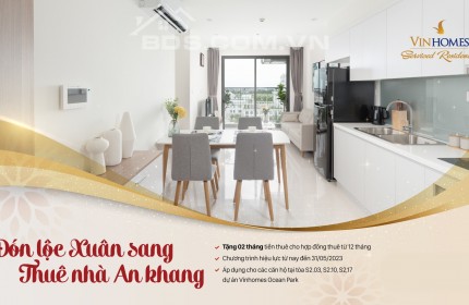 Tặng 02 tháng thuê căn hộ cao cấp trực tiếp do Vinhomes quản lý vận hành